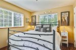 Upstairs bedroom with twin beds at Ecola Retreat